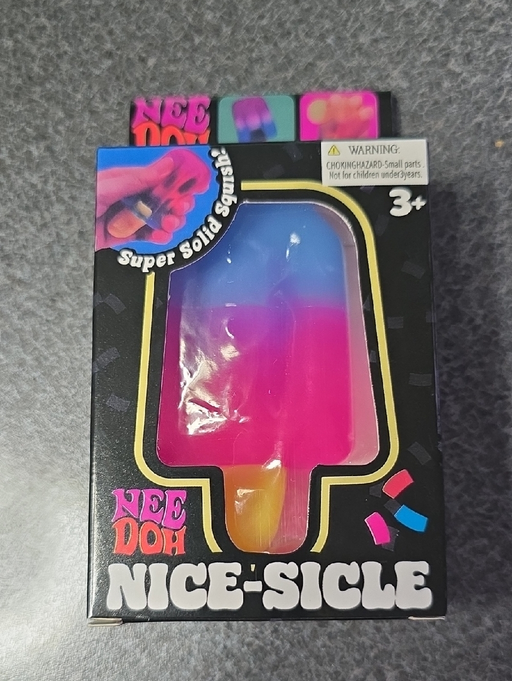 Nee Doh Nice-Sicle Solid Squish Toy - Pink / Blue / Yellow